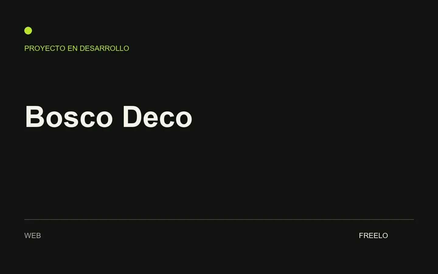 Presentación provisoria del proyecto Bosco Deco.