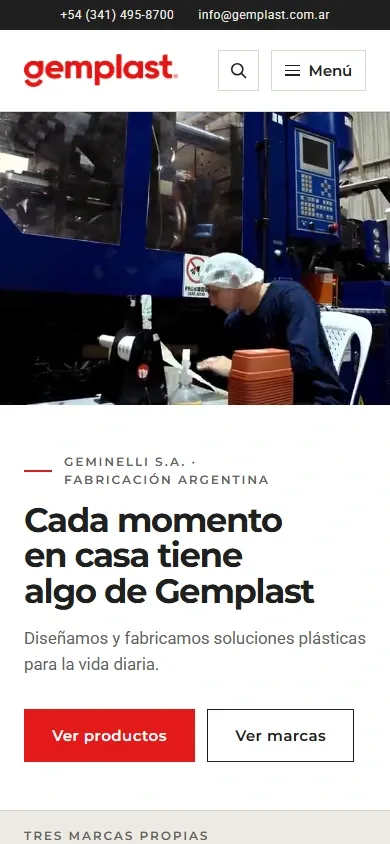 Captura del sitio de Gemplast