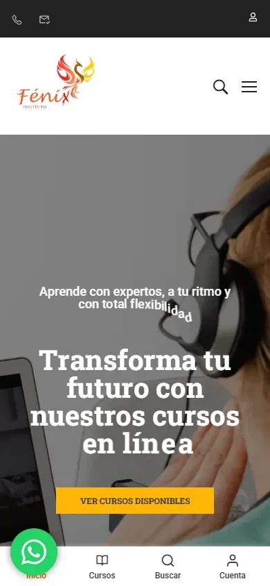 Portada de Instituto Fénix adaptada a un teléfono.