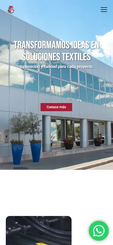 Portada de Mazzieri Textil en móvil.