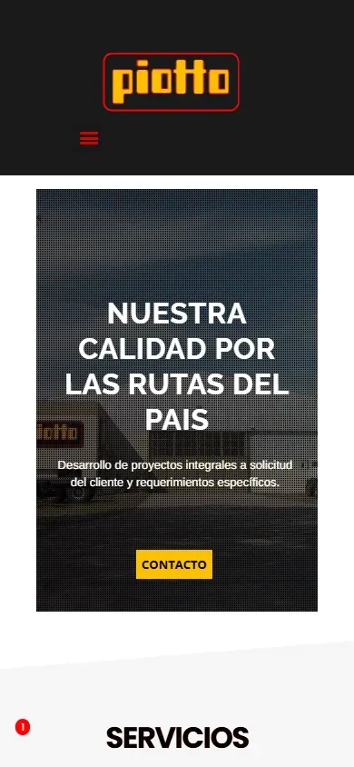 Portada de Piotto Argentina en móvil.
