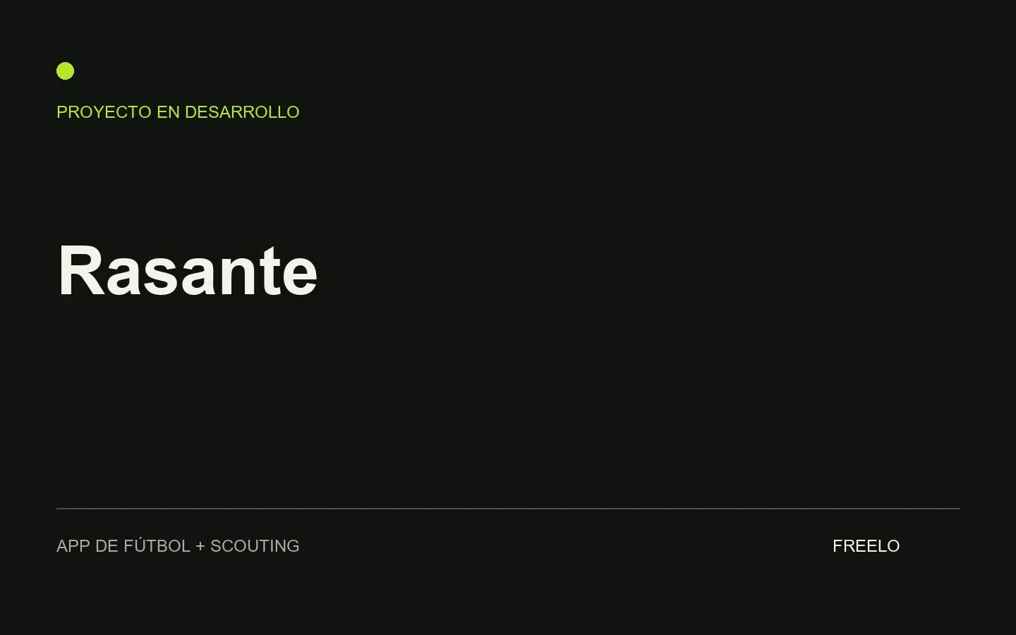 Presentación provisoria de la aplicación Rasante.