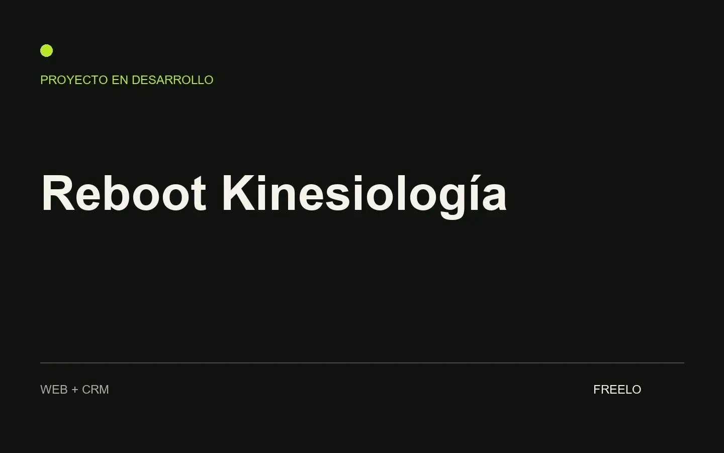 Presentación provisoria del proyecto Reboot Kinesiología.